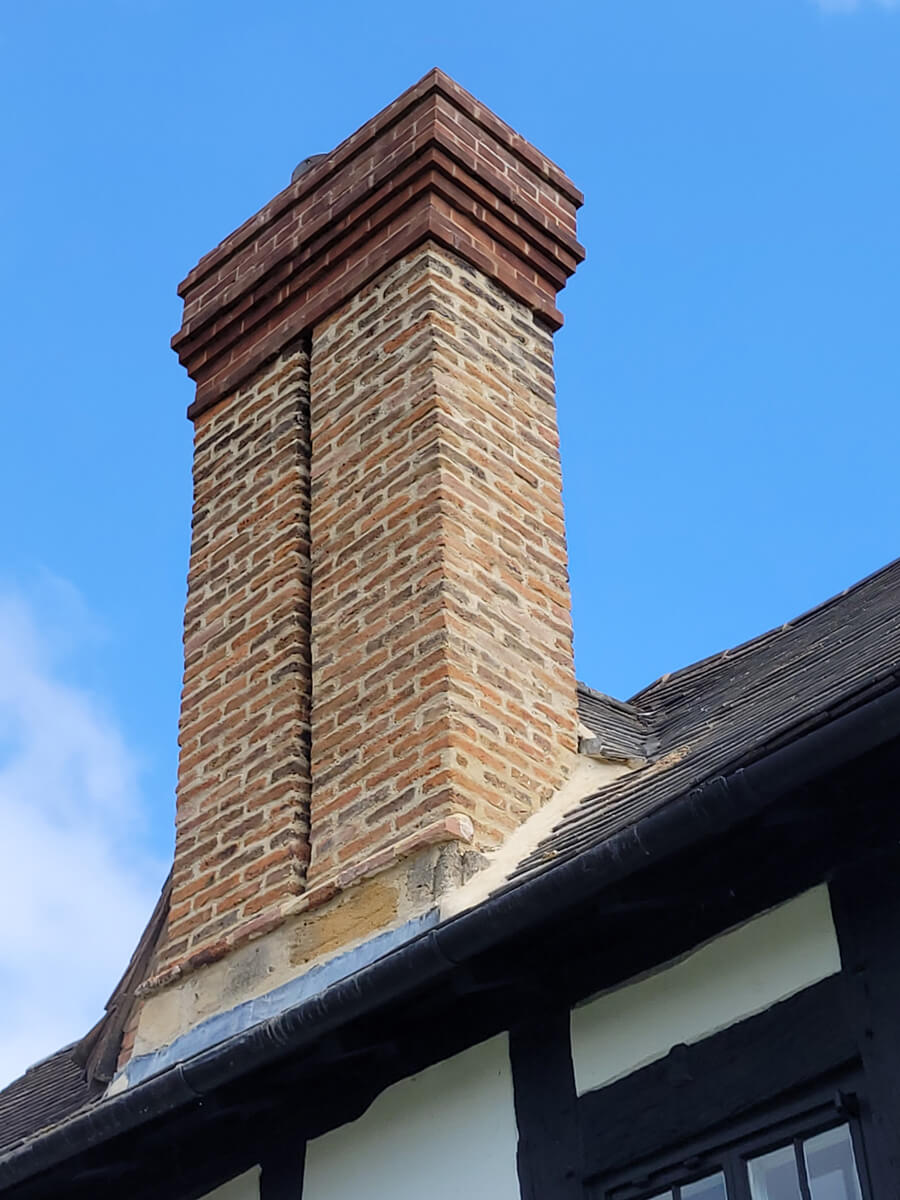 The Almonry restoration Chimney in Worcestershire